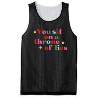 You Sit On A Throne Of Lies Mesh Reversible Basketball Jersey Tank