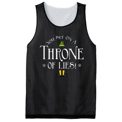 You Sit On A Throne Of Lies! Christmas Fake Santa Mesh Reversible Basketball Jersey Tank