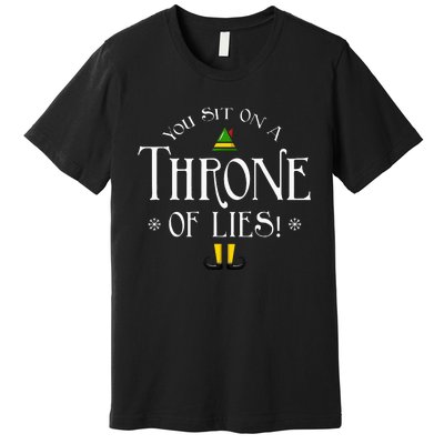 You Sit On A Throne Of Lies! Christmas Fake Santa Premium T-Shirt