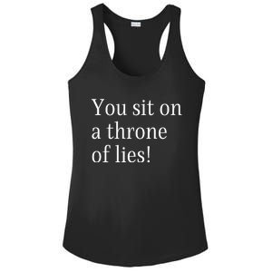 You Sit On A Throne Of Lies! Funny Christmas Sayings Ladies PosiCharge Competitor Racerback Tank