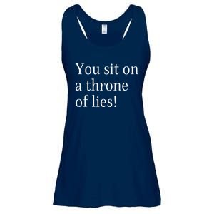 You Sit On A Throne Of Lies! Funny Christmas Sayings Ladies Essential Flowy Tank