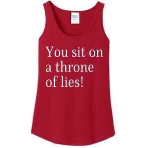 You Sit On A Throne Of Lies! Funny Christmas Sayings Ladies Essential Tank