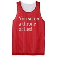 You Sit On A Throne Of Lies! Funny Christmas Sayings Mesh Reversible Basketball Jersey Tank