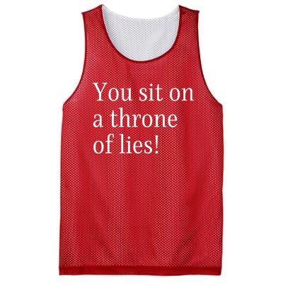 You Sit On A Throne Of Lies! Funny Christmas Sayings Mesh Reversible Basketball Jersey Tank