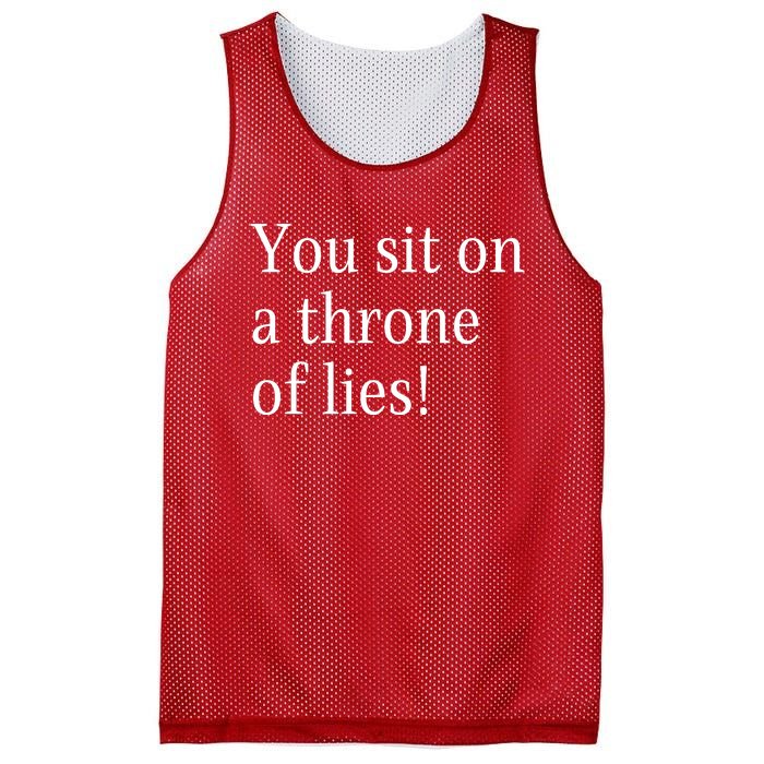 You Sit On A Throne Of Lies! Funny Christmas Sayings Mesh Reversible Basketball Jersey Tank