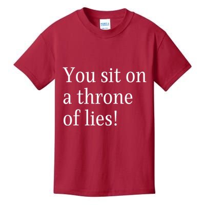 You Sit On A Throne Of Lies! Funny Christmas Sayings Kids T-Shirt