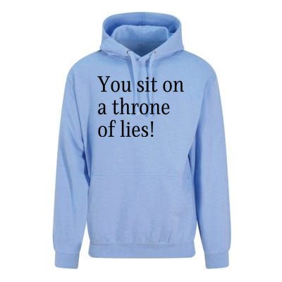 You Sit On A Throne Of Lies! Funny Christmas Sayings Unisex Surf Hoodie