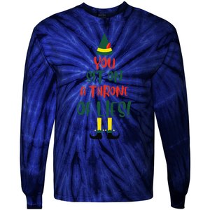 You Sit On A Throne Of Lies Quote Funny Christmas Tie-Dye Long Sleeve Shirt