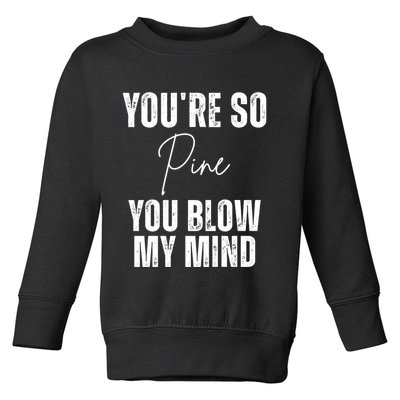 Youre So Pine You Blow My Mind Funny Christmas Toddler Sweatshirt