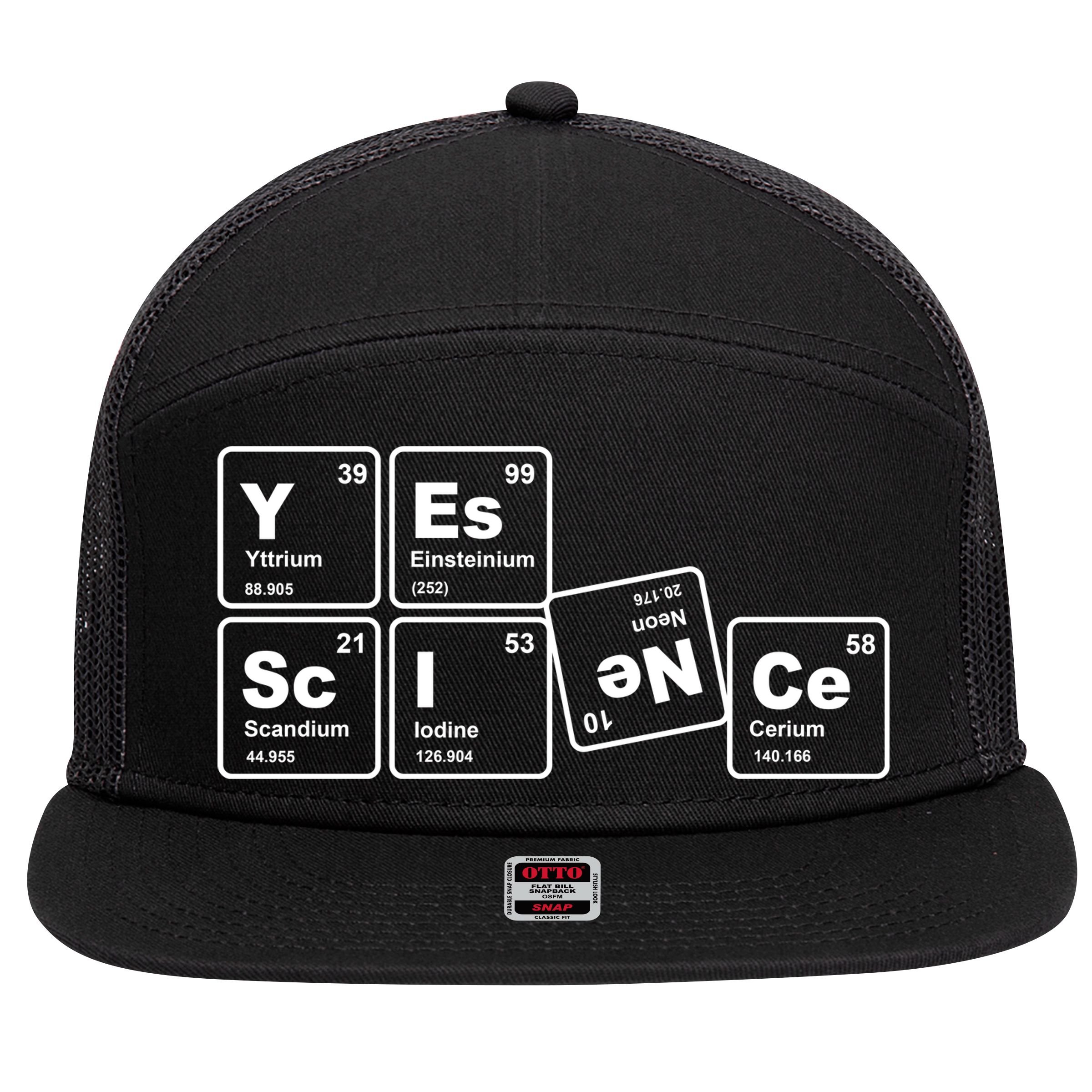 Yes Science Periodic Table 7 Panel Mesh Trucker Snapback Hat