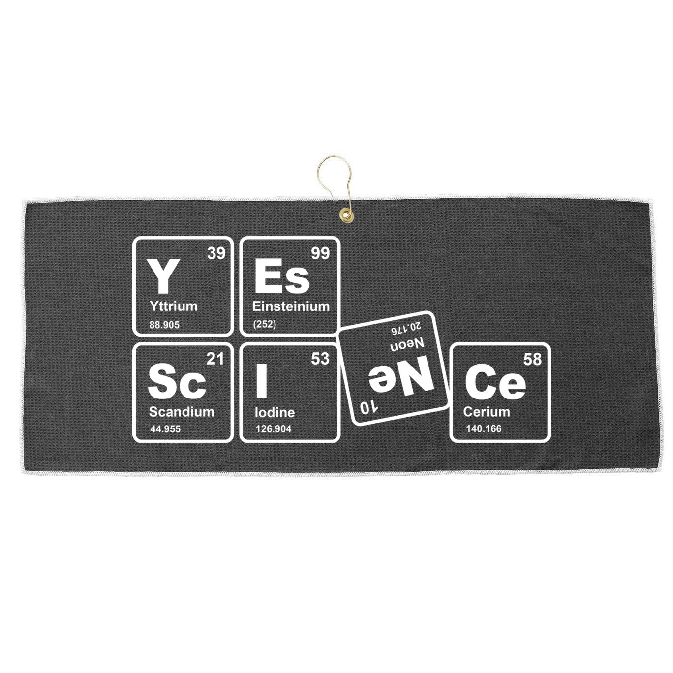 Yes Science Periodic Table Large Microfiber Waffle Golf Towel
