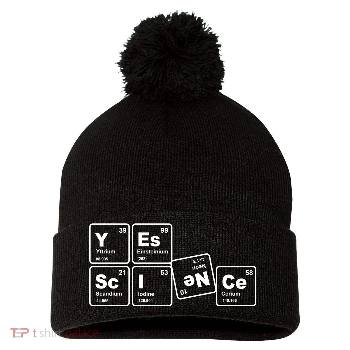 Yes Science Periodic Table Pom Pom 12in Knit Beanie