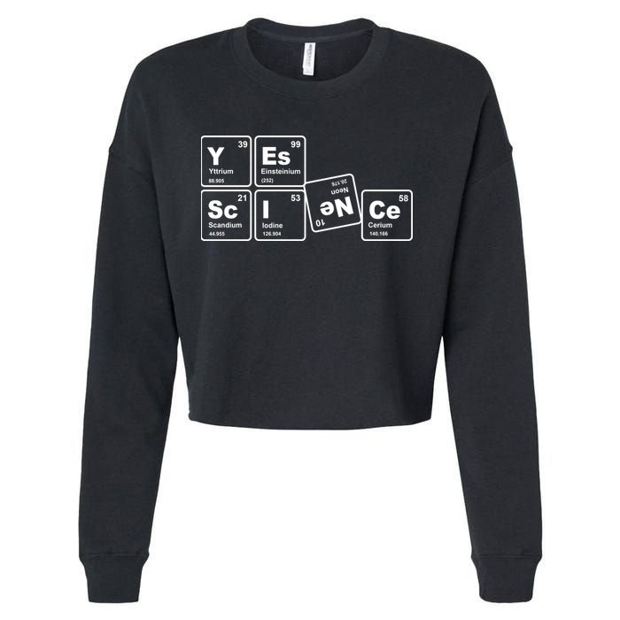 Yes Science Periodic Table Cropped Pullover Crew