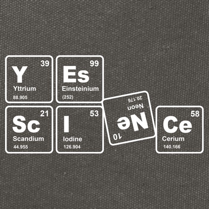 Yes Science Periodic Table Cotton Canvas Backpack