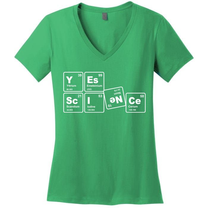 Yes Science Periodic Table Women's V-Neck T-Shirt