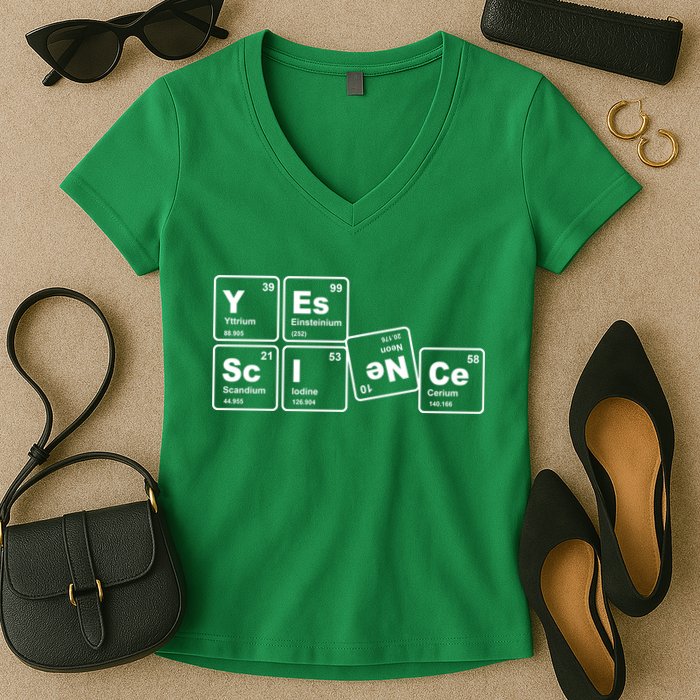Yes Science Periodic Table Women's V-Neck T-Shirt