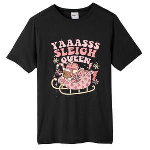 Yaaasss Sleigh Queen Sleigh Girl Matching Christmas Pajamas Tall Fusion ChromaSoft Performance T-Shirt