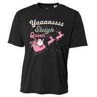 Yaaasss Sleigh Queen Sleigh Girl Matching Christmas Pajamas Cooling Performance Crew T-Shirt