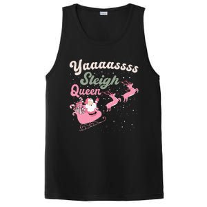 Yaaasss Sleigh Queen Sleigh Girl Matching Christmas Pajamas PosiCharge Competitor Tank