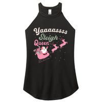 Yaaasss Sleigh Queen Sleigh Girl Matching Christmas Pajamas Women's Perfect Tri Rocker Tank