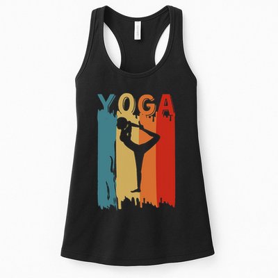 Yoga Silhouette Retro Vintage Mind Body And Soul Womens Tank Top