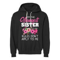 Youngest Sister Shirts Rules Dont Apply To Me Matching Garment-Dyed Fleece Hoodie