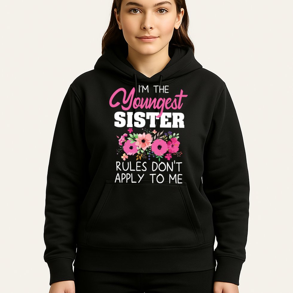 Youngest Sister Shirts Rules Dont Apply To Me Matching Hoodie