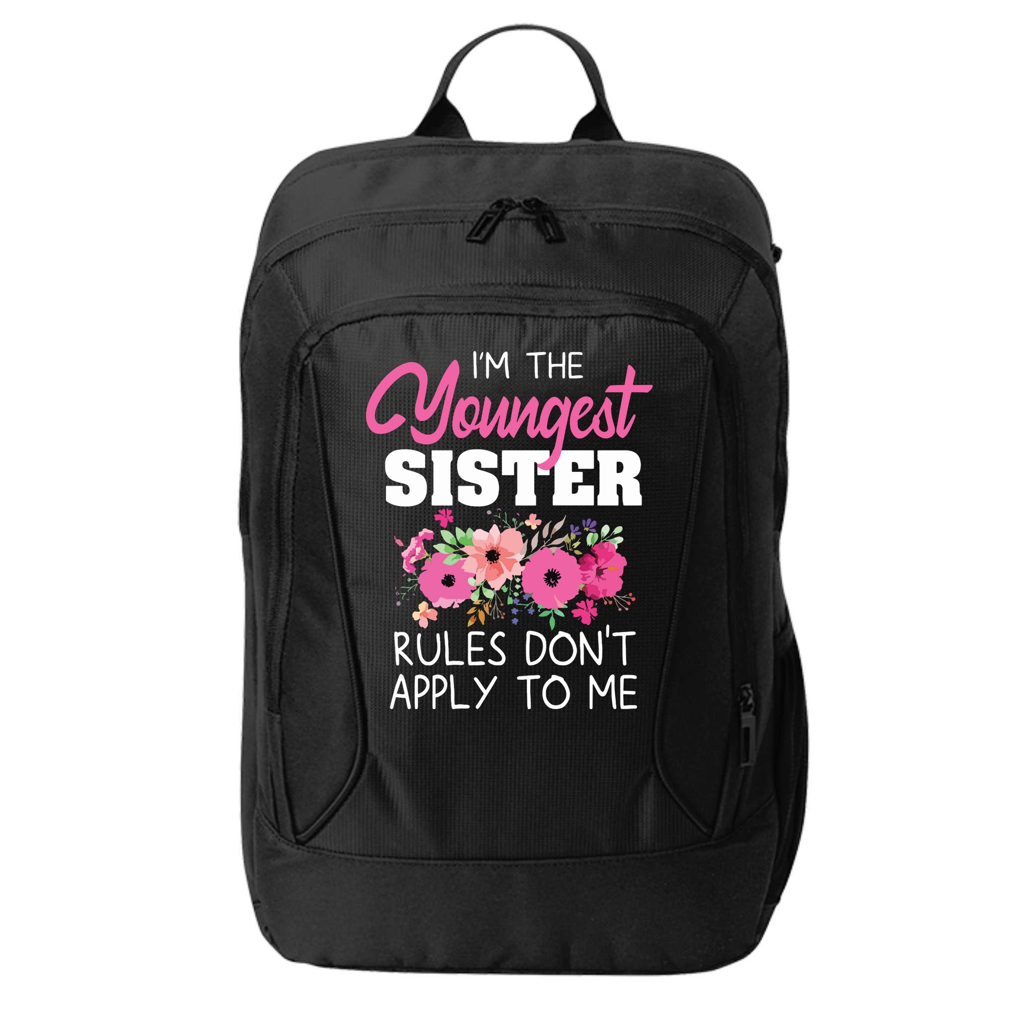 Youngest Sister Shirts Rules Dont Apply To Me Matching City Backpack