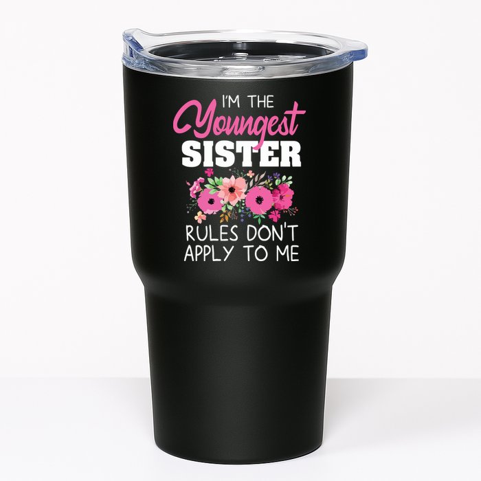Youngest Sister Shirts Rules Dont Apply To Me Matching Tumbler