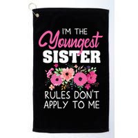 Youngest Sister Shirts Rules Dont Apply To Me Matching Golf Towel