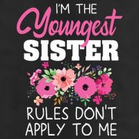 Youngest Sister Shirts Rules Dont Apply To Me Matching Golf Towel