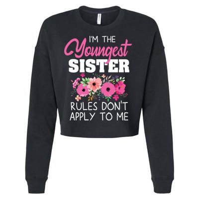 Youngest Sister Shirts Rules Dont Apply To Me Matching Cropped Pullover Crew