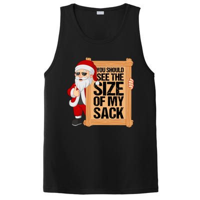 You Should See The Size Of My Sack Funny Santa Christmas PosiCharge Competitor Tank