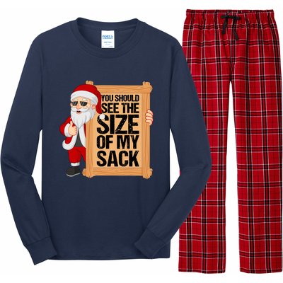 You Should See The Size Of My Sack Funny Santa Christmas Long Sleeve Pajama Set