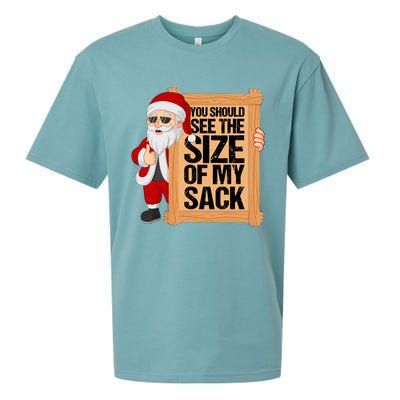 You Should See The Size Of My Sack Funny Santa Christmas Sueded Cloud Jersey T-Shirt