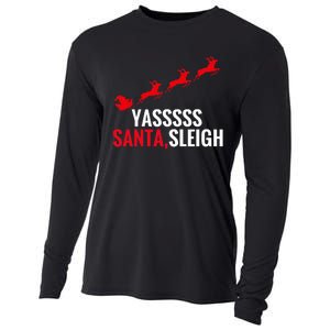 Yas Santa Sleigh Cooling Performance Long Sleeve Crew