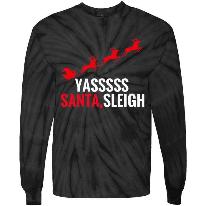 Yas Santa Sleigh Tie-Dye Long Sleeve Shirt