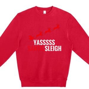 Yas Santa Sleigh Premium Crewneck Sweatshirt