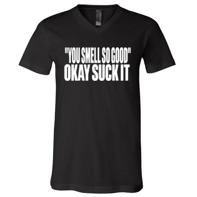 You Smell So Good Okay Suck It V-Neck T-Shirt