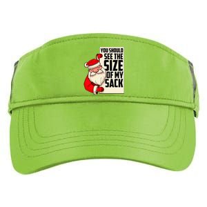 You Should See The Size Of My Sack Funny Santa Christmas  Adult Drive Performance Visor