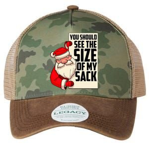 You Should See The Size Of My Sack Funny Santa Christmas  Legacy Tie Dye Trucker Hat