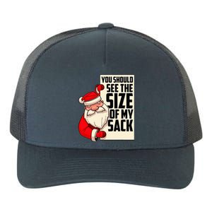 You Should See The Size Of My Sack Funny Santa Christmas  Yupoong Adult 5-Panel Trucker Hat