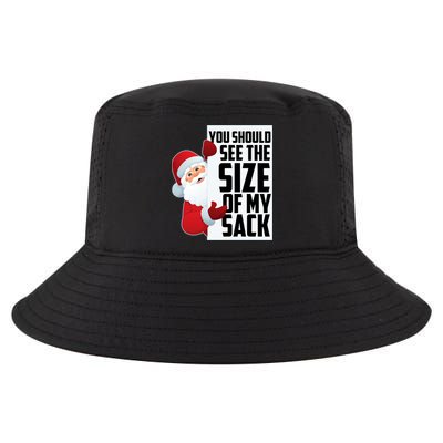 You Should See The Size Of My Sack Funny Santa Claus Cool Comfort Performance Bucket Hat
