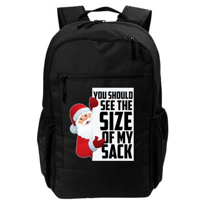 You Should See The Size Of My Sack Funny Santa Claus Backpack
