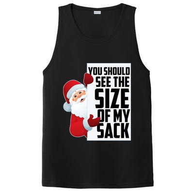 You Should See The Size Of My Sack Funny Santa Claus PosiCharge Competitor Tank