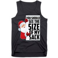 You Should See The Size Of My Sack Funny Santa Claus Tank Top