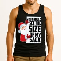 You Should See The Size Of My Sack Funny Santa Claus Tank Top