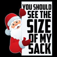 You Should See The Size Of My Sack Funny Santa Claus Short Acrylic Beanie