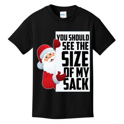 You Should See The Size Of My Sack Funny Santa Claus Kids T-Shirt