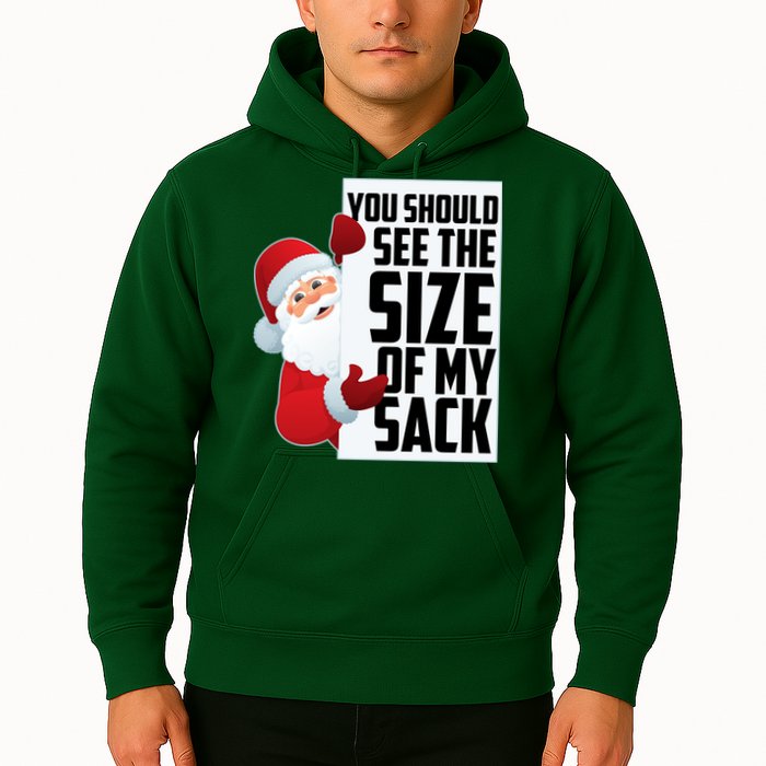You Should See The Size Of My Sack Funny Santa Claus Hoodie